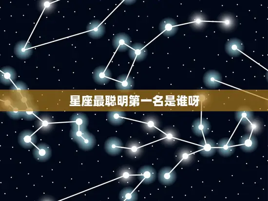 星座最聪明第一名是谁呀 星座最聪明第一名是谁呀