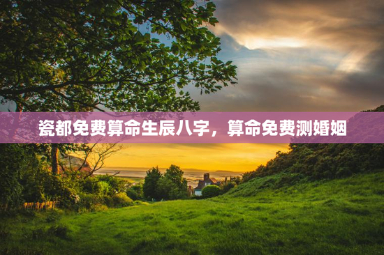 瓷都免费算命生辰八字，算命免费测婚姻