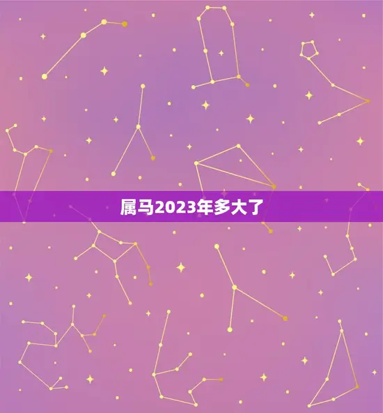 属马2023年多大了