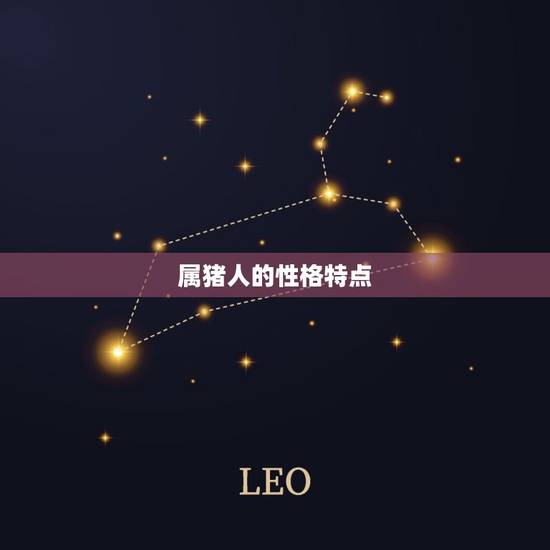 属猪人的性格特点