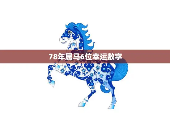 78年属马6位幸运数字(解析招财进宝财源滚滚)