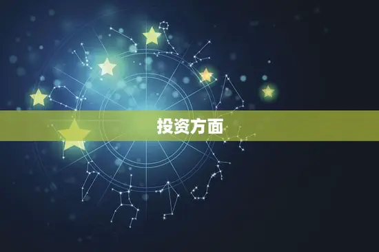 投资方面