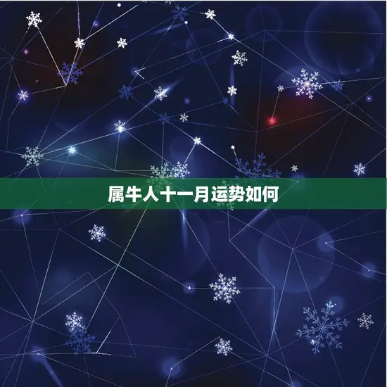 属牛人十一月运势如何