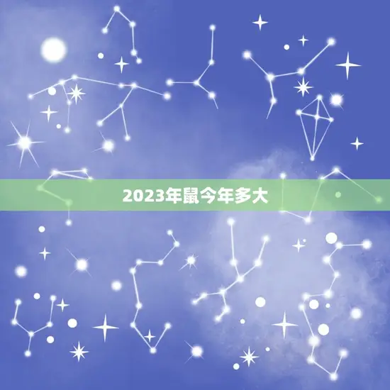 2023年鼠今年多大 2023年鼠今年多大
