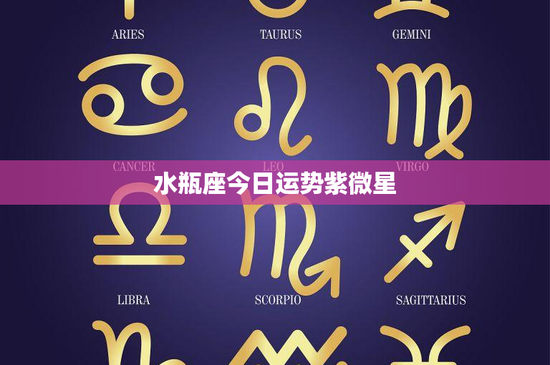 水瓶座今日运势紫微星：工作挑战+感情波折，如何应对关键时刻？
