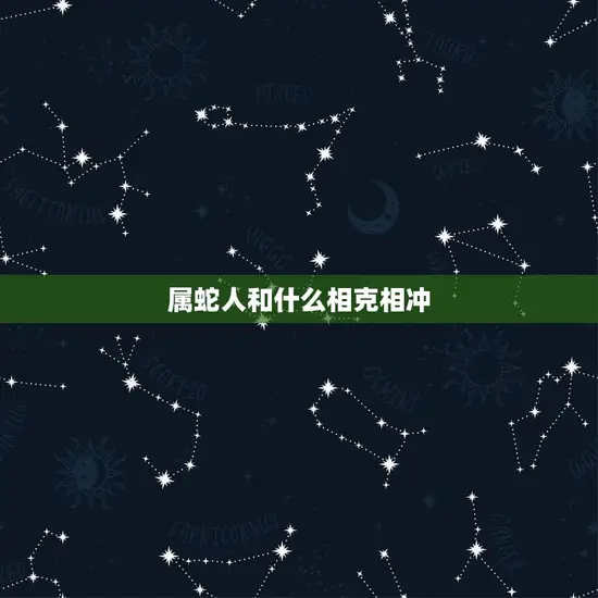 属蛇人和什么相克相冲