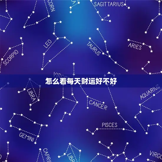 怎么看每天财运好不好
