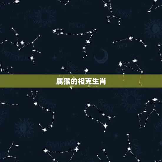 属猴的相克生肖 属猴的相克生肖