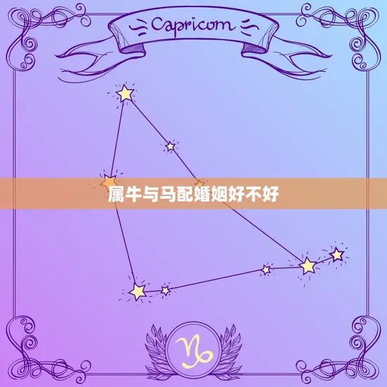 属牛与马配婚姻好不好