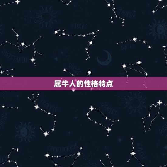 属牛人的性格特点