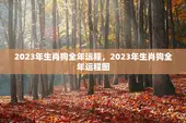 2023年生肖狗全年运程，2023年生肖狗全年运程图