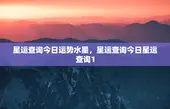 星运查询今日运势水墨，星运查询今日星运查询1